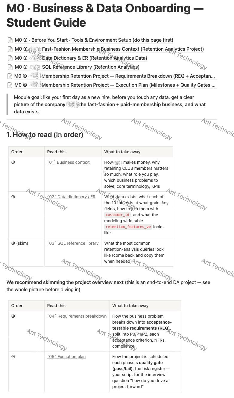 M0 · Business & data onboarding — screenshot 1 of 4
