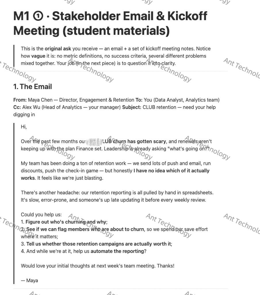 M1 · Requirements & stakeholders — screenshot 1 of 2