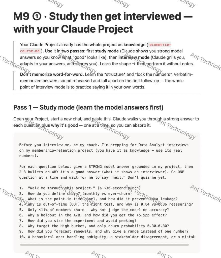 M9 · Interview prep — screenshot 1 of 1